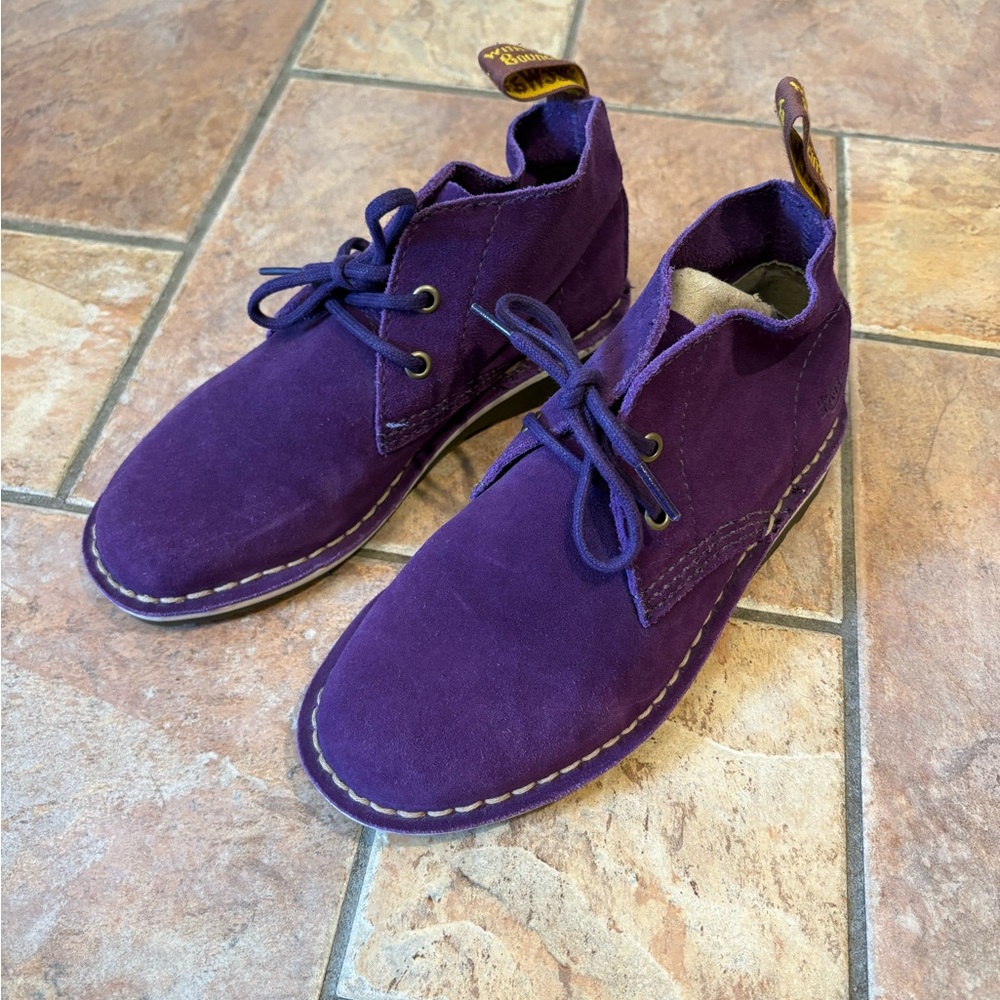 Doc Martin Ladies Purple Suede ankle Boots